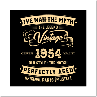 The Legend Vintage 1954 Perfectly Aged Posters and Art